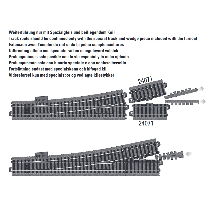 Alternative view of Märklin C Ratapala - Suora Vaihde 236.1mm R9 12.1° Oikea