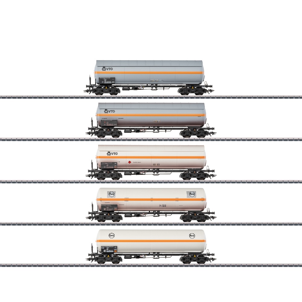 5-osainen Zags-kaasusäiliövaunusarja VTG/EVA