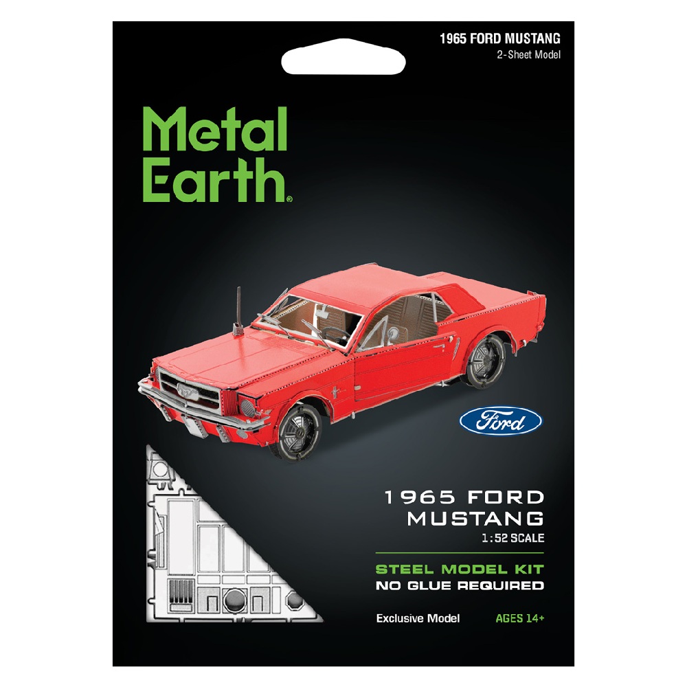 Alternative view of Metal Earth - 1965 Ford Mustang HT - Punainen