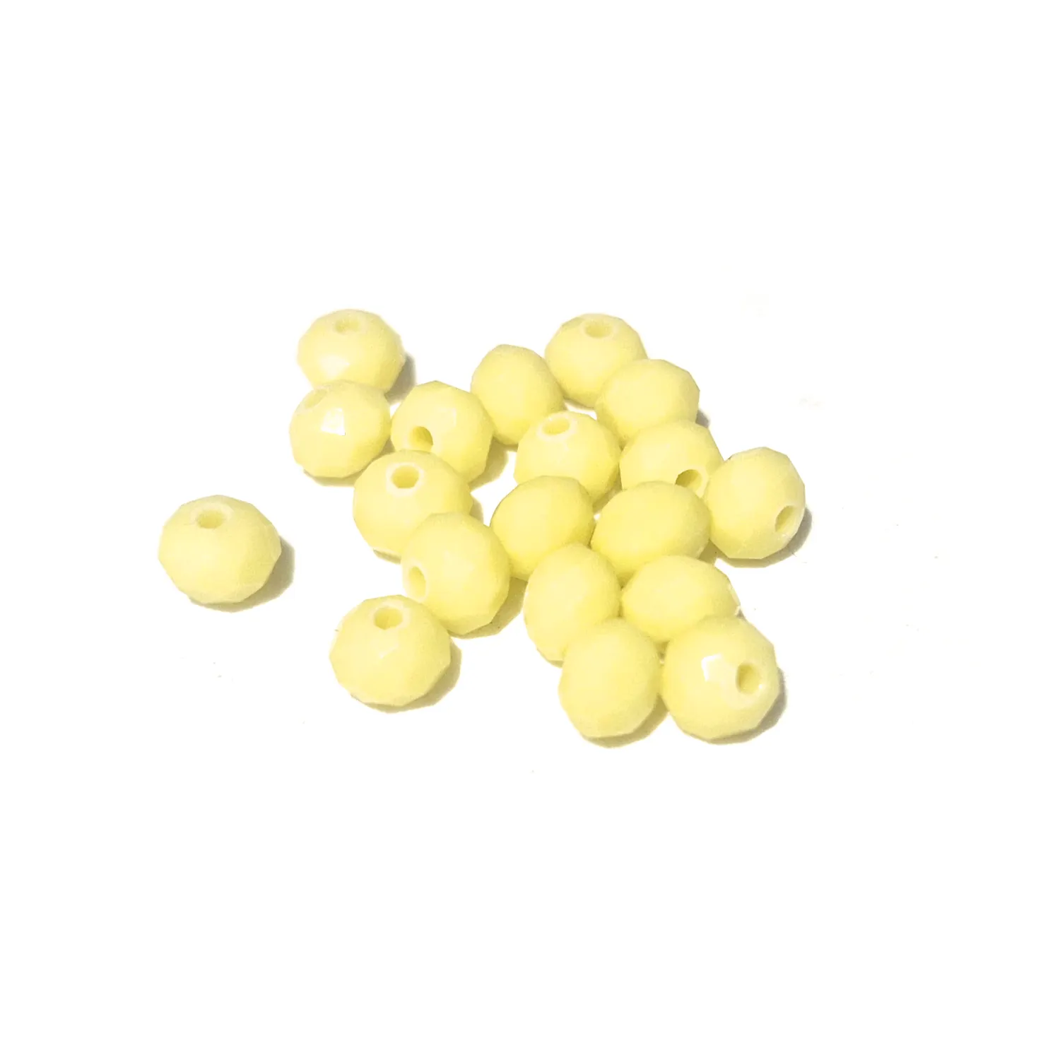 Särmikäs lasihelmi n.6x5mm - Sunshine Yellow