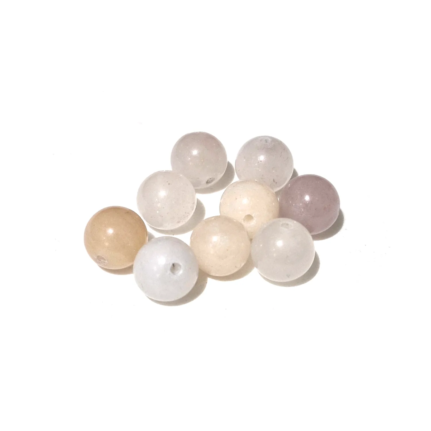 Kivihelmi 8mm 12kpl - Quartz off white peach
