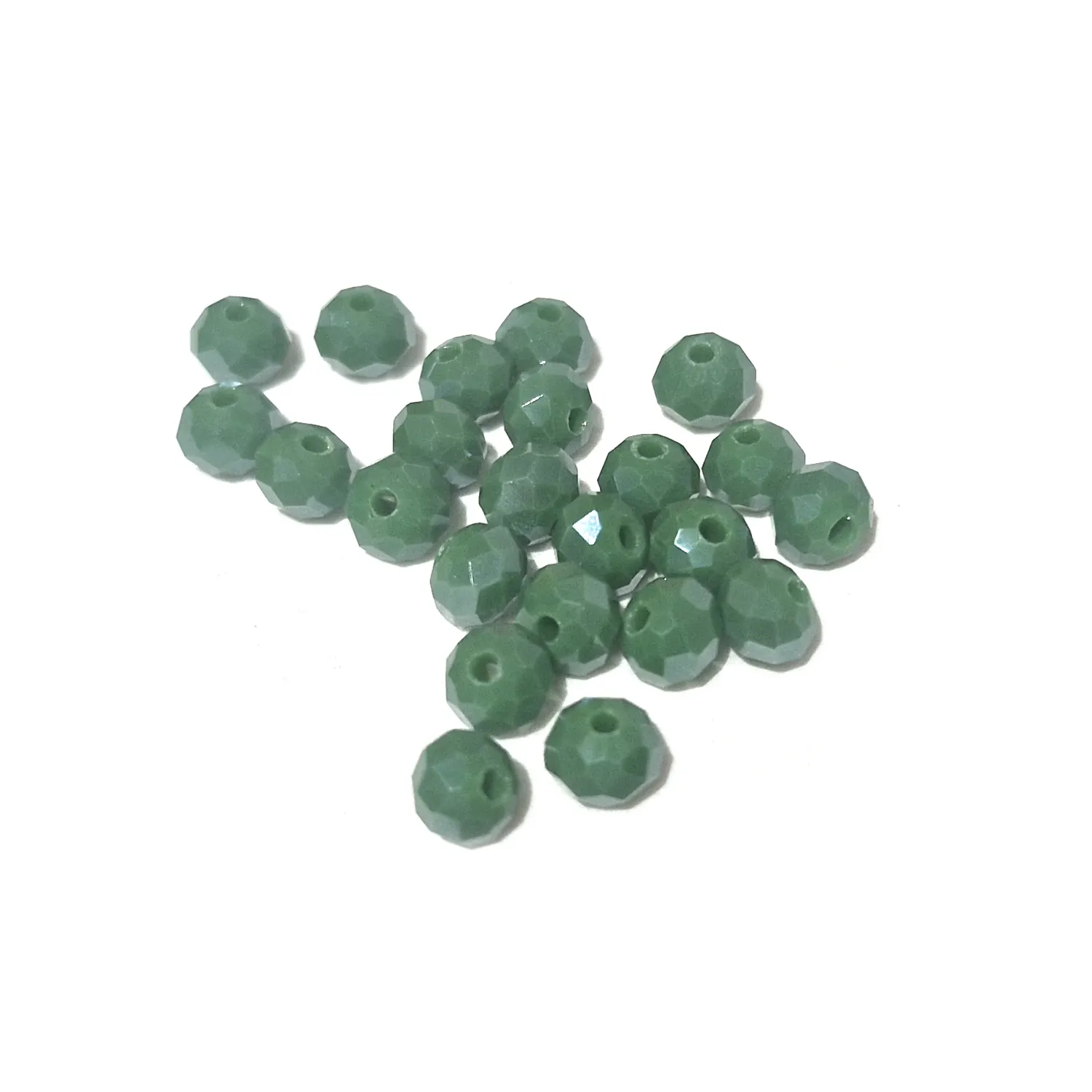 Särmikäs lasihelmi n.6x5mm - Cadmium Green