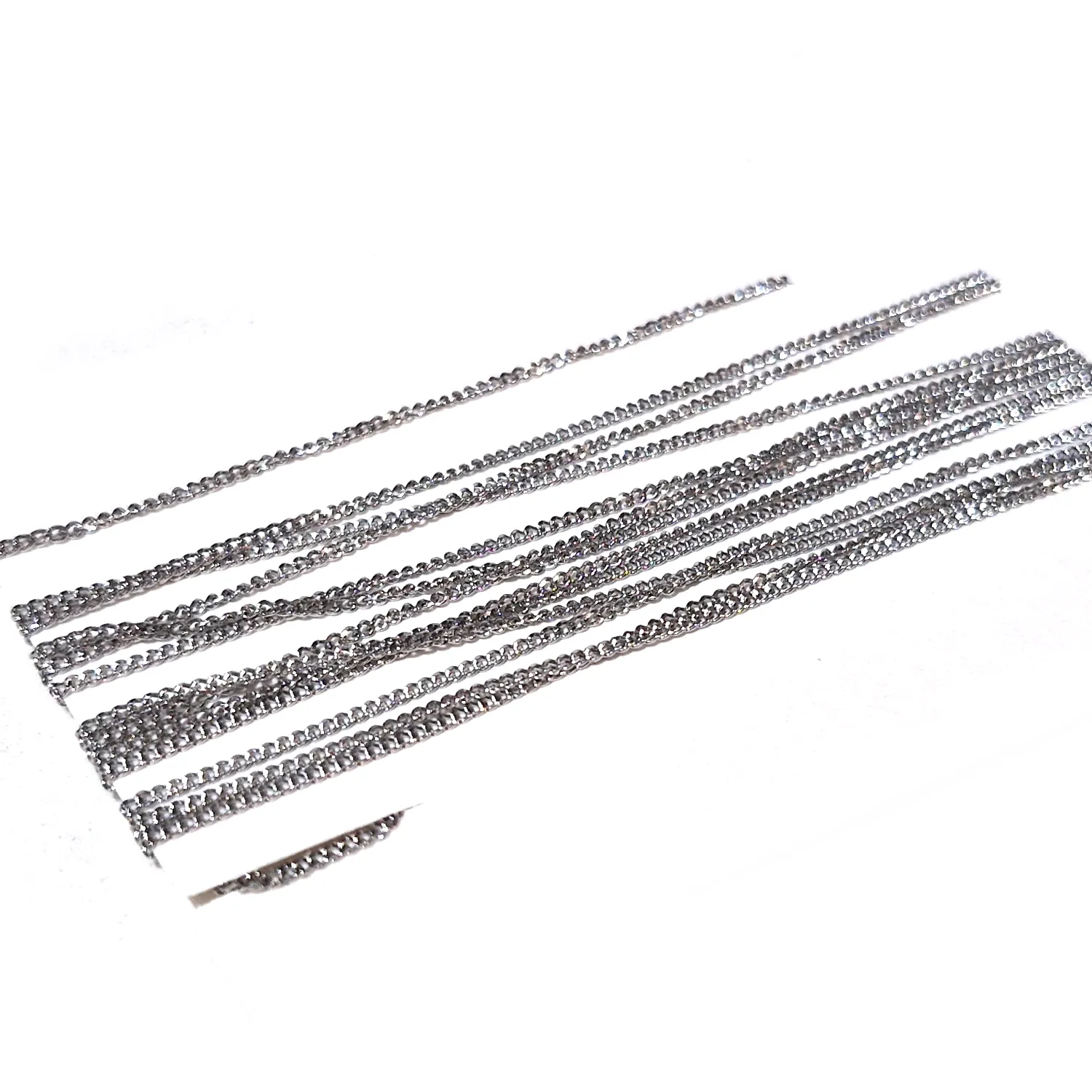 Metalliketju twist n.1mm 2m - Hopeansävy