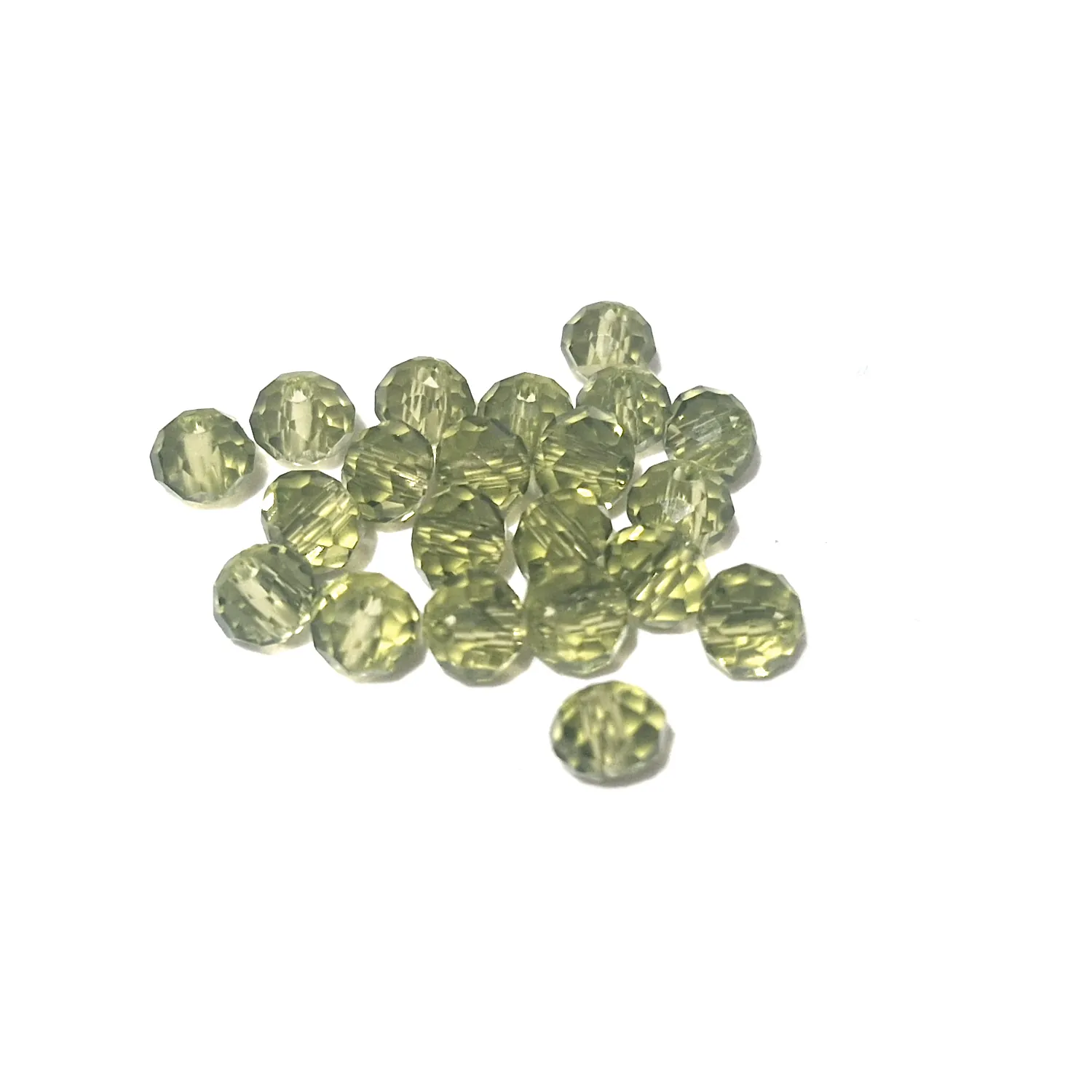 Särmikäs lasihelmi n.6x5mm - Dark Lime Green