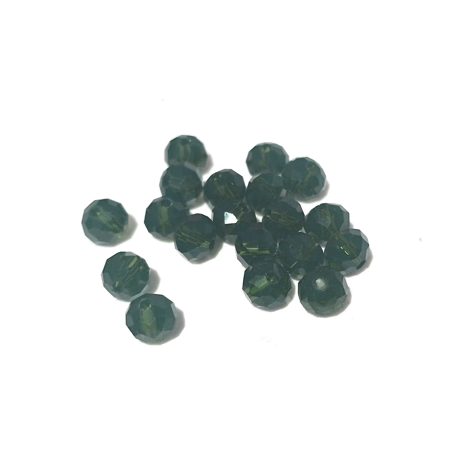 Särmikäs lasihelmi n.6x5mm - Dark Emerald Green