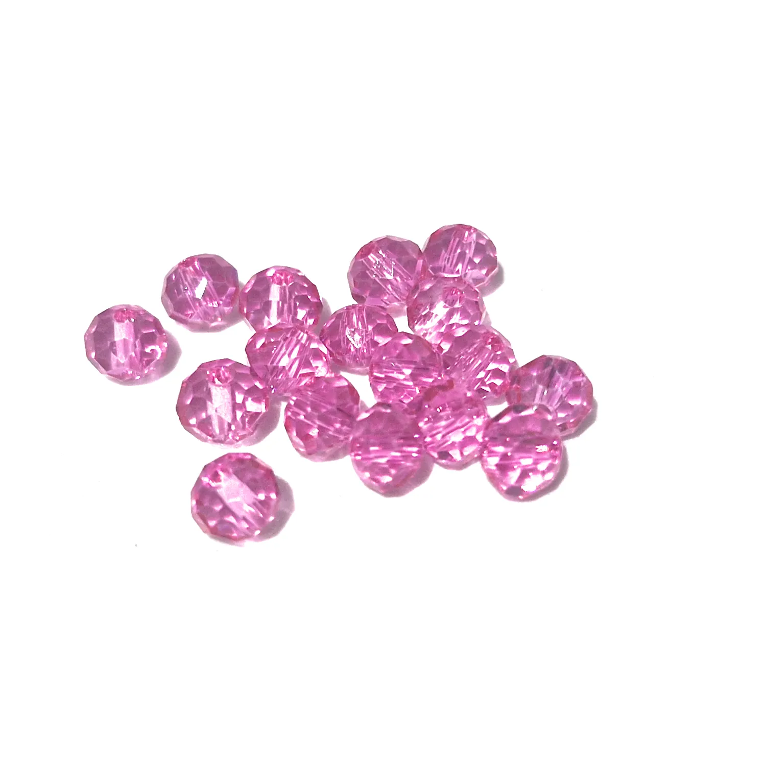 Särmikäs lasihelmi n.6x5mm - Fuchsia Pearl Shine