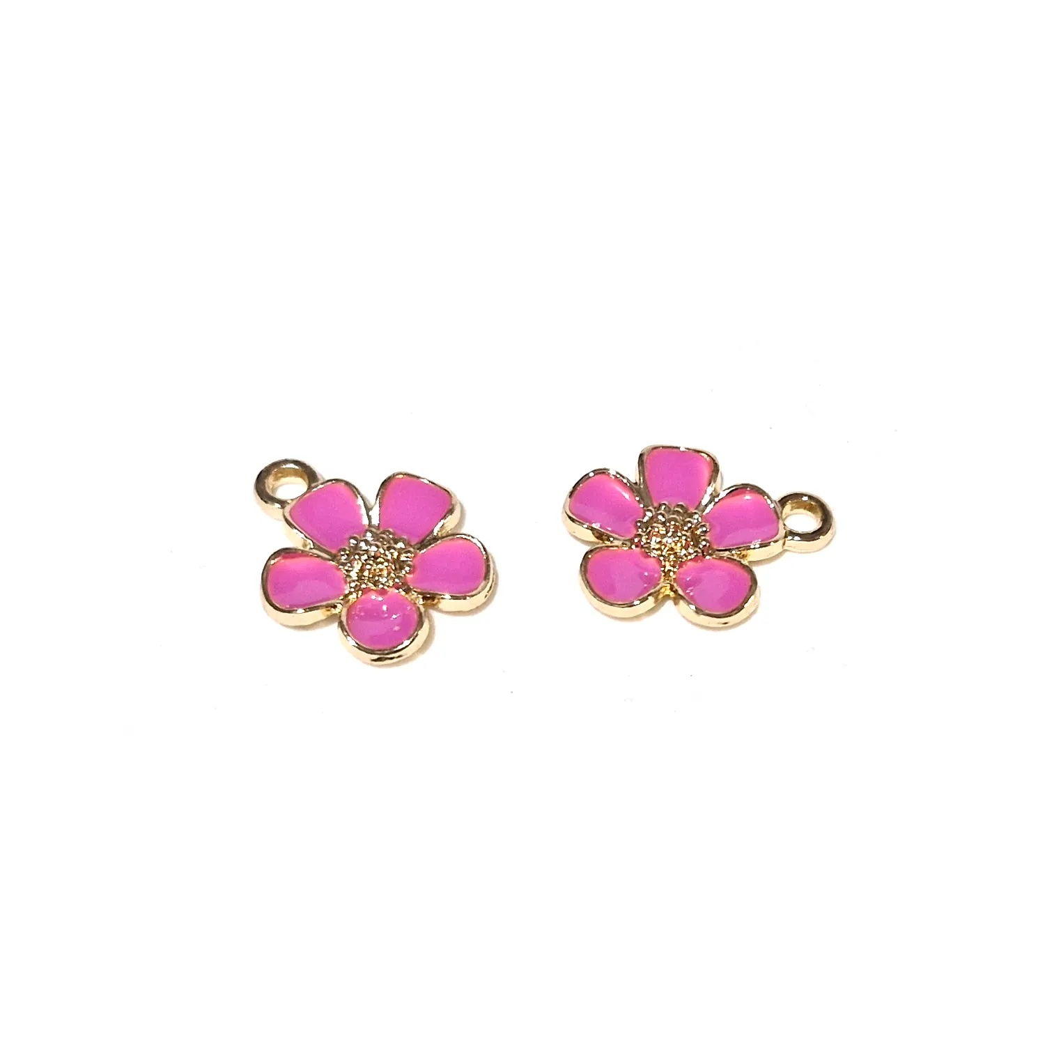 Koristeriipus n.13x16mm 2kpl - Pinkki kukka