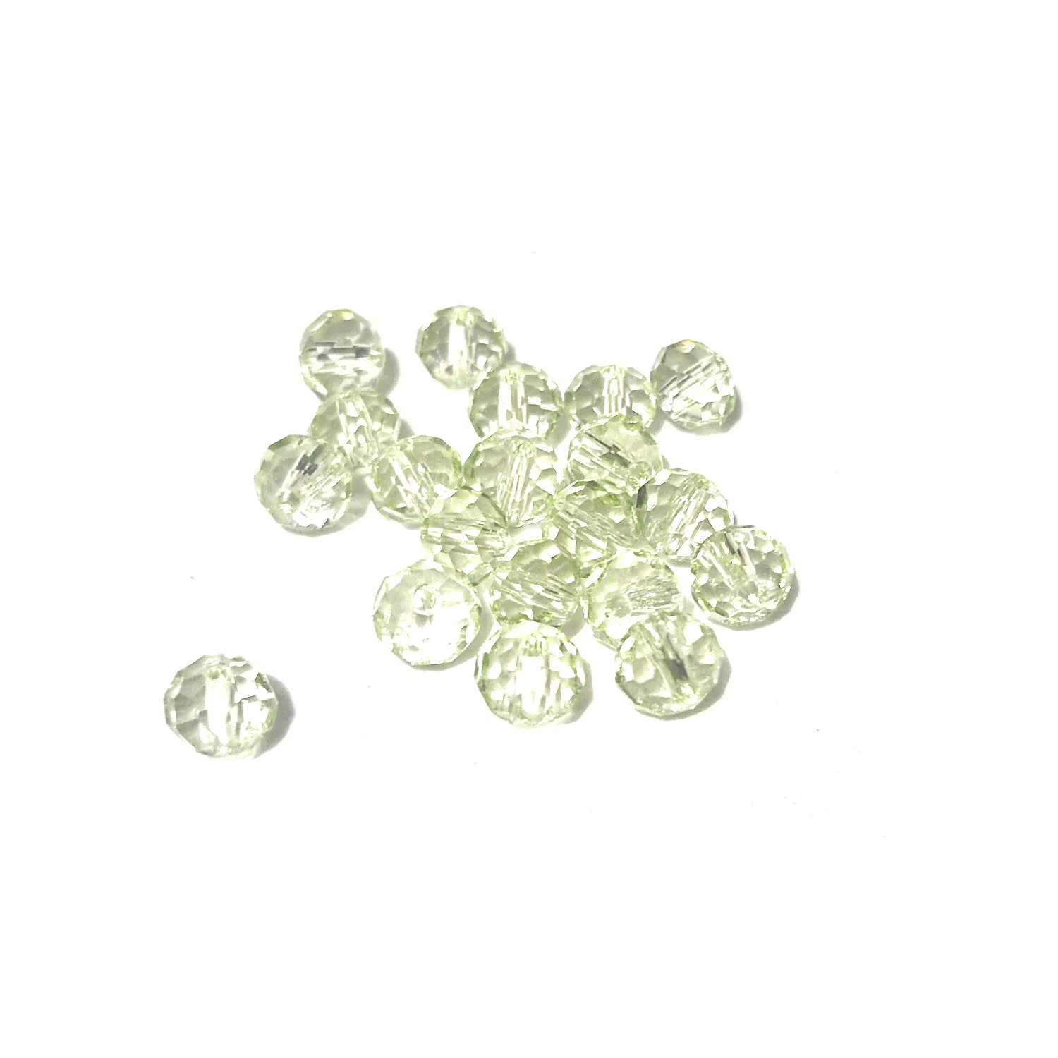 Särmikäs lasihelmi n.6x5mm - Light Green