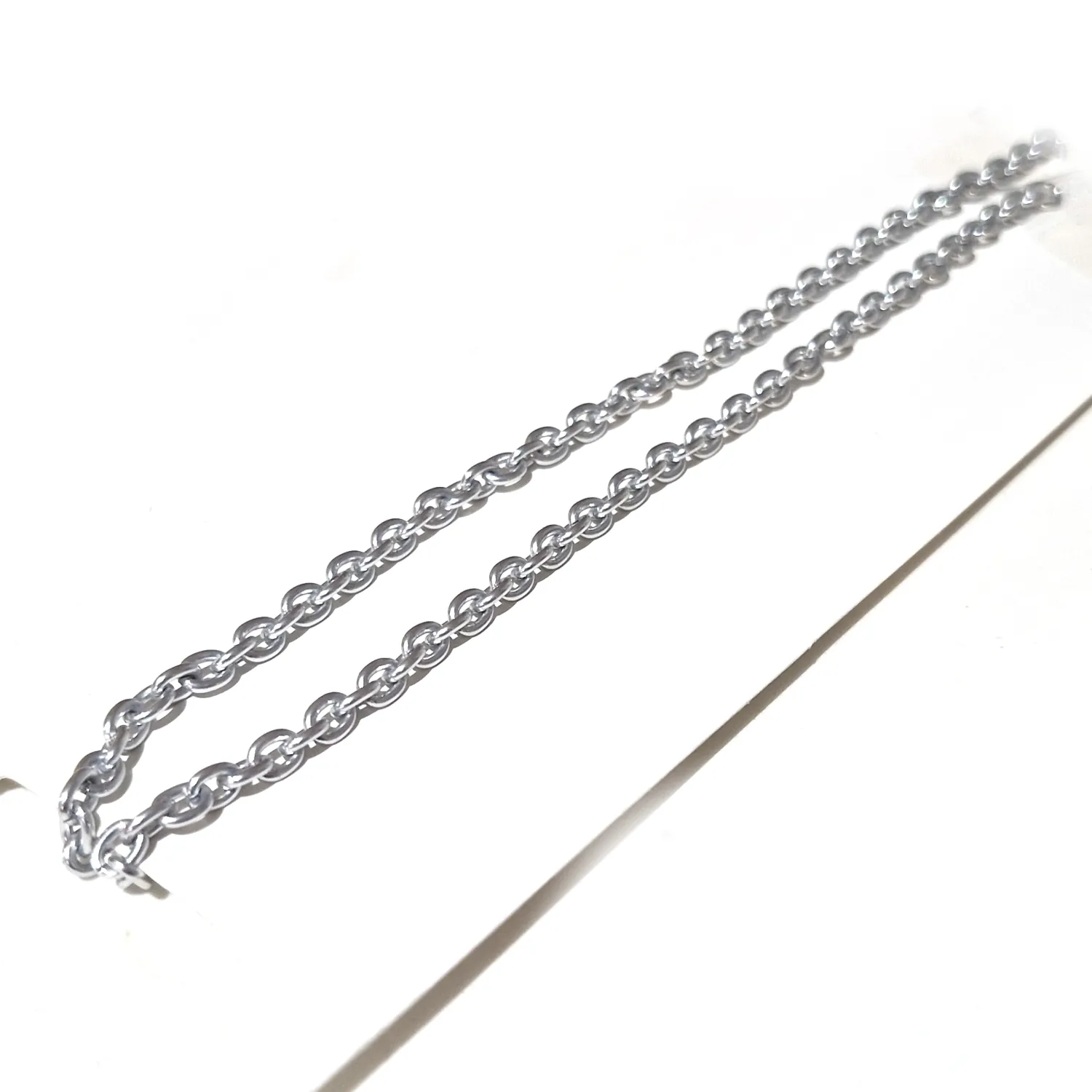 Ankkuriketju 4x5mm - Kirkas Hopeansäv
