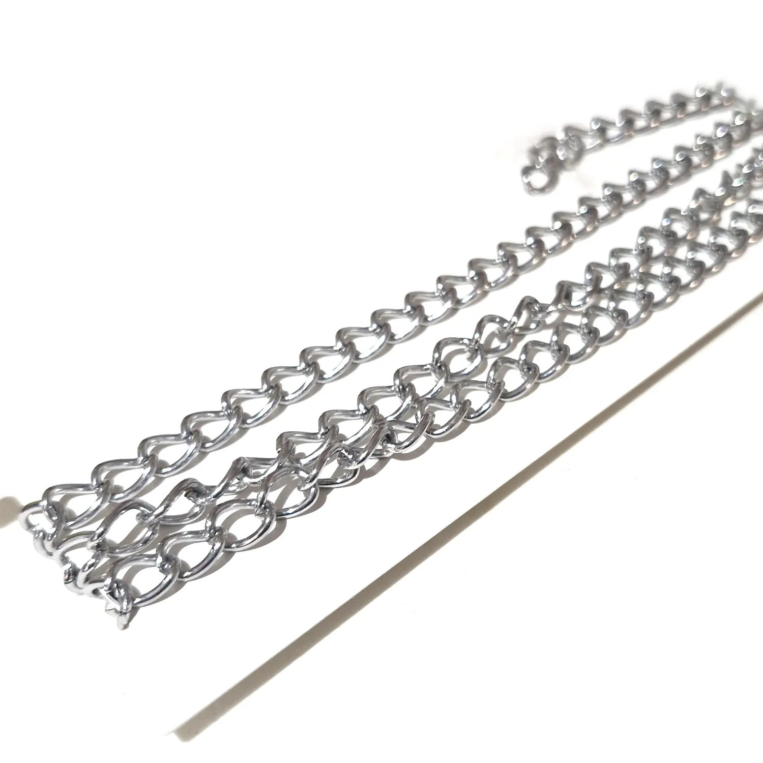 Metalliketju twist 6x9mm - Hopeansävy