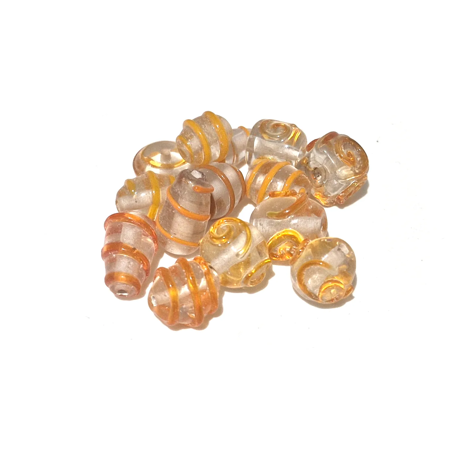 Lasihelmisekoitus n.50g - Oranssit