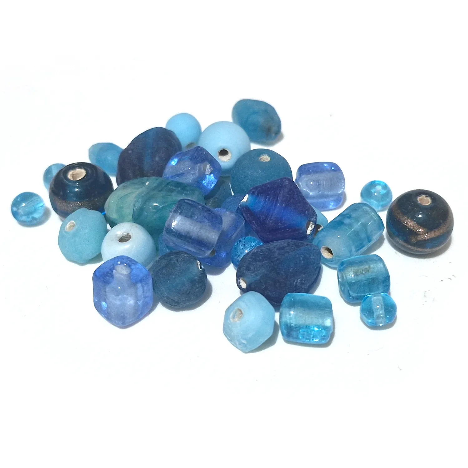 Lasihelmisekoitus n.50g - Siniset
