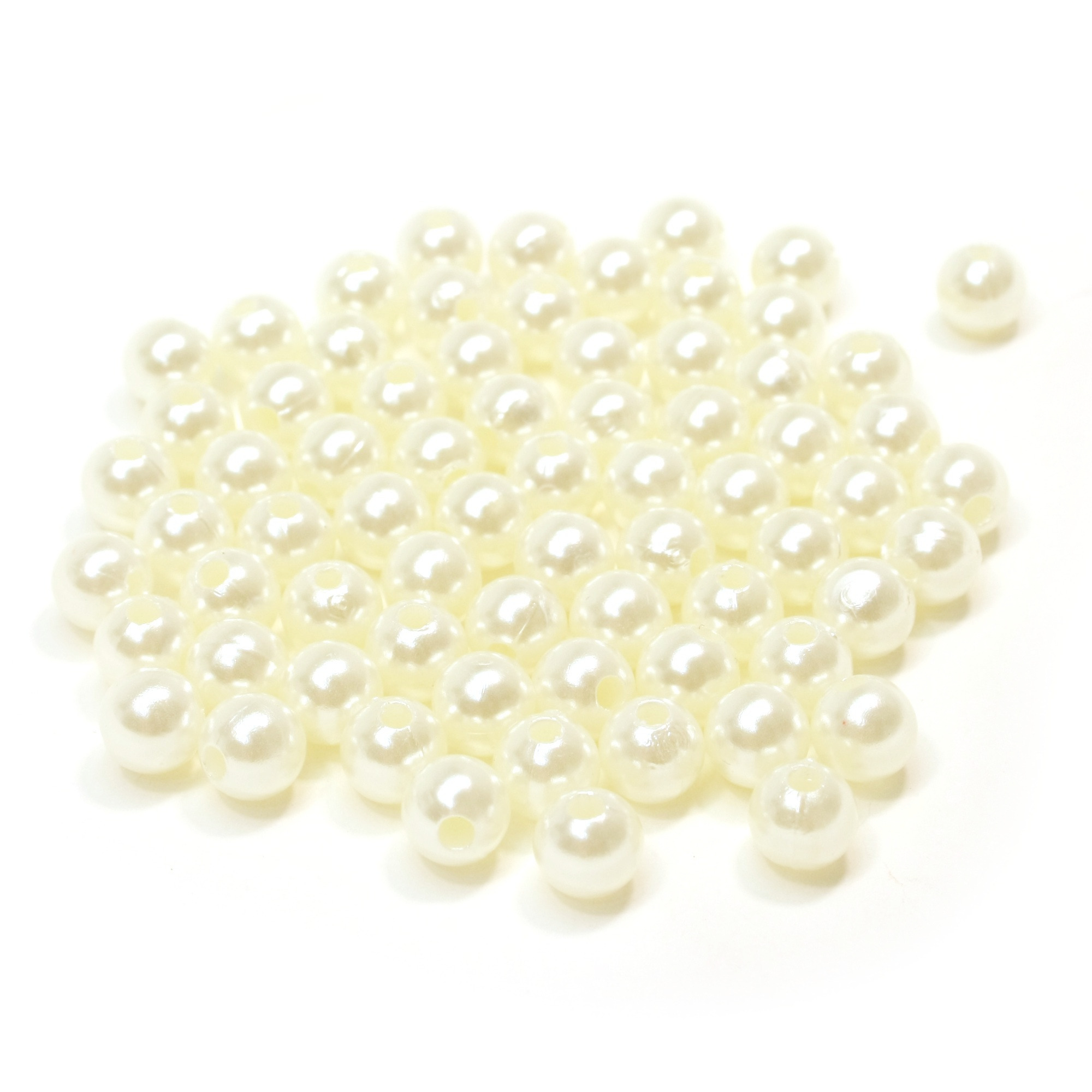 Muovihelmi - Luonnonvalkoinen 8mm
