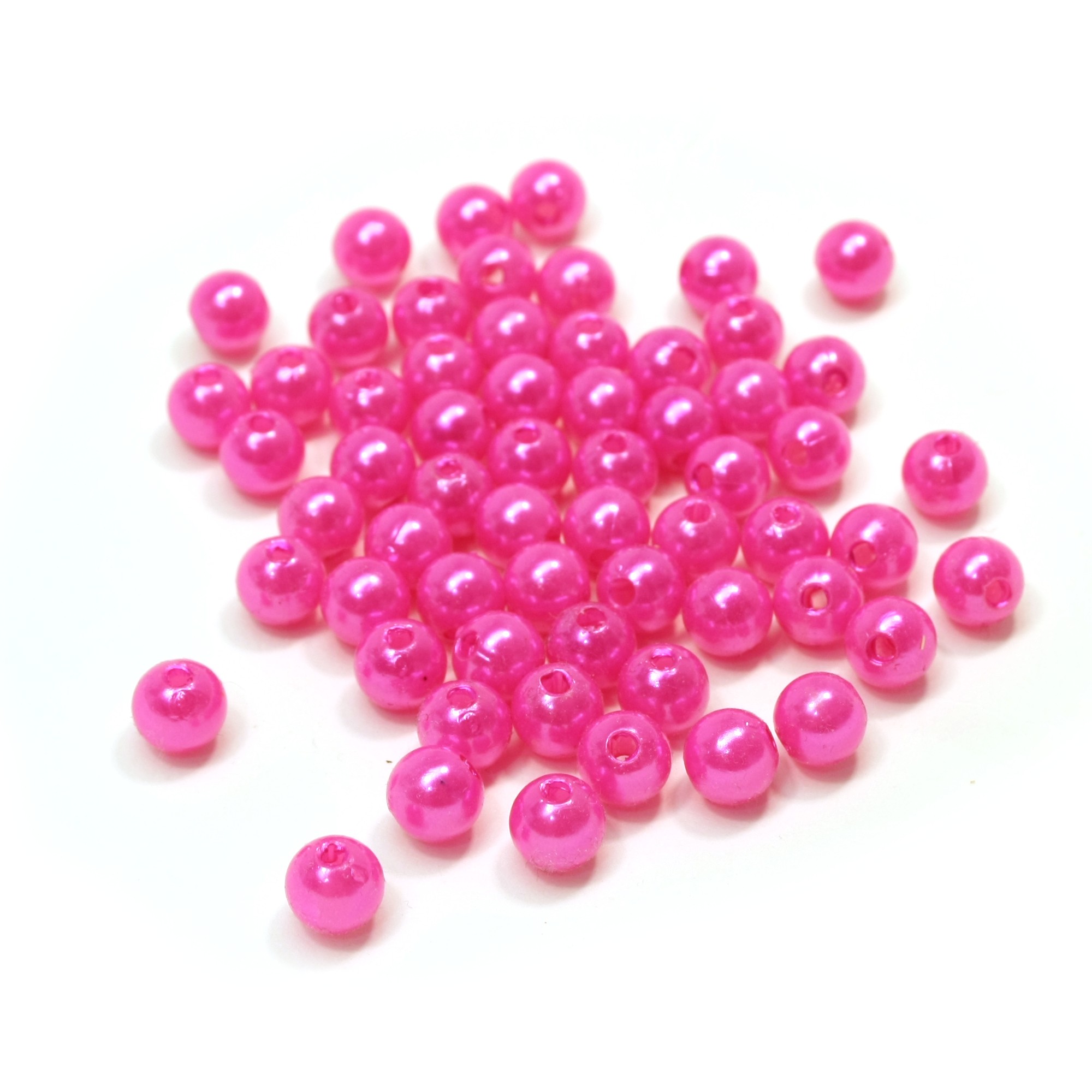 Muovihelmi - Pinkki 8mm