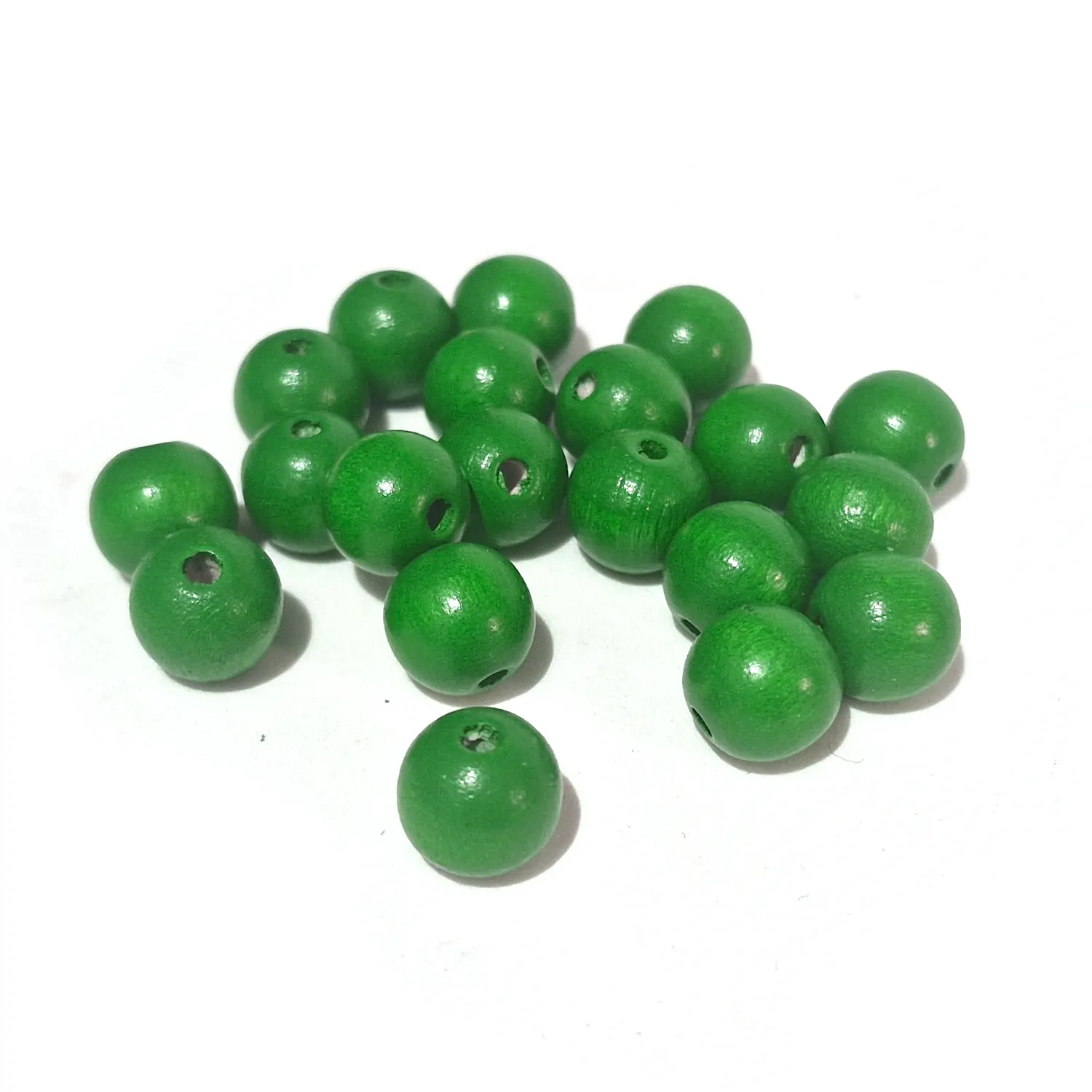 Puuhelmi 10mm 52kpl - Vihreä