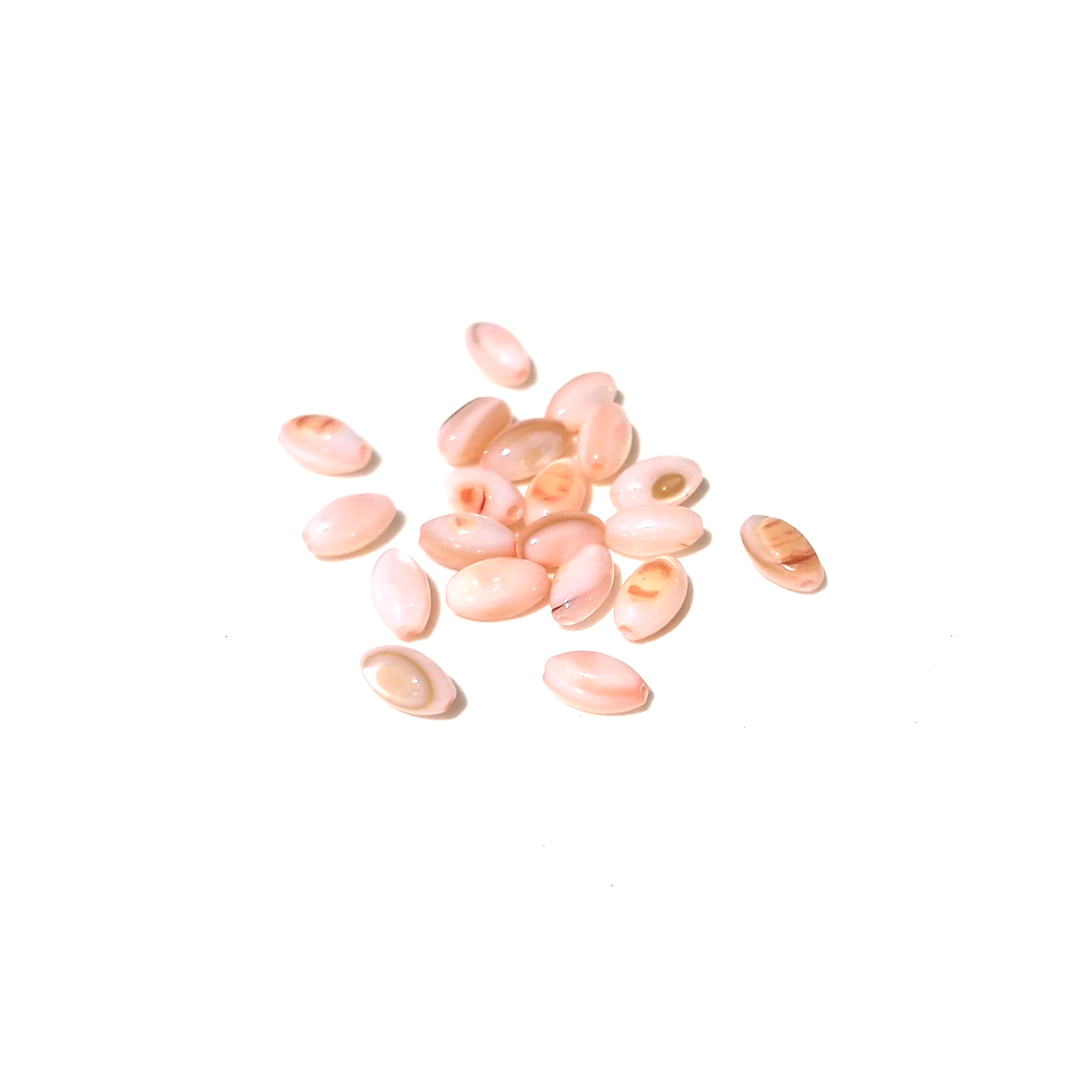 Simpukkahelmi n.7x4mm soikea- Vaaleanpunainen