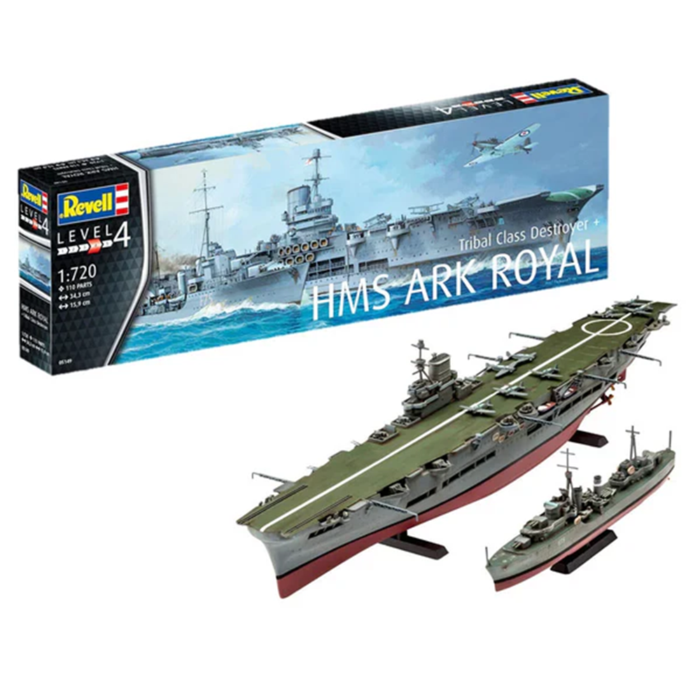 HMS Ark Royal (91) & HMS Eskimo (F75) 1:720