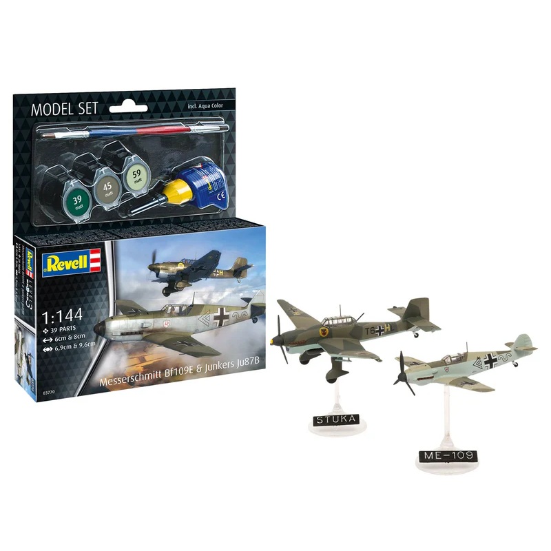 Messerschmitt Bf-109E-4 & Junkers Ju-87B-2 1:144 Starter Set