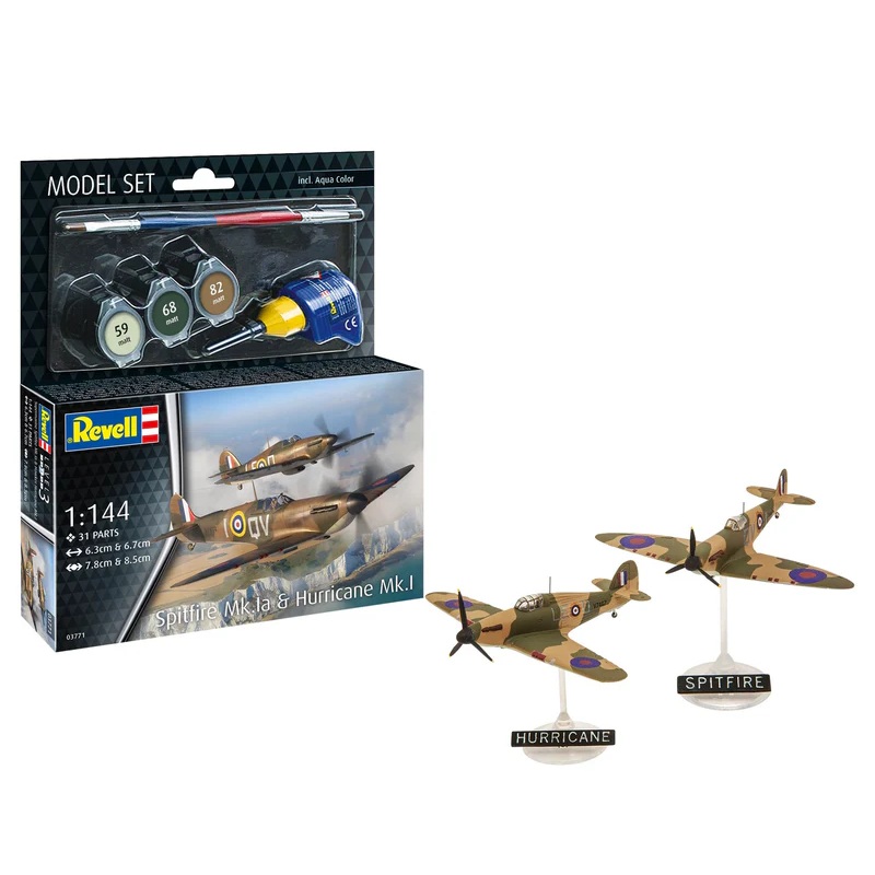 Supermarine Spitfire Mk.1a & Hawker Hurricane 1:144 Starter Set