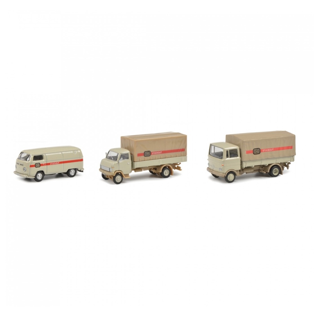 Mercedes-Benz LP608 + Hanomag F55 + Volkswagen T2