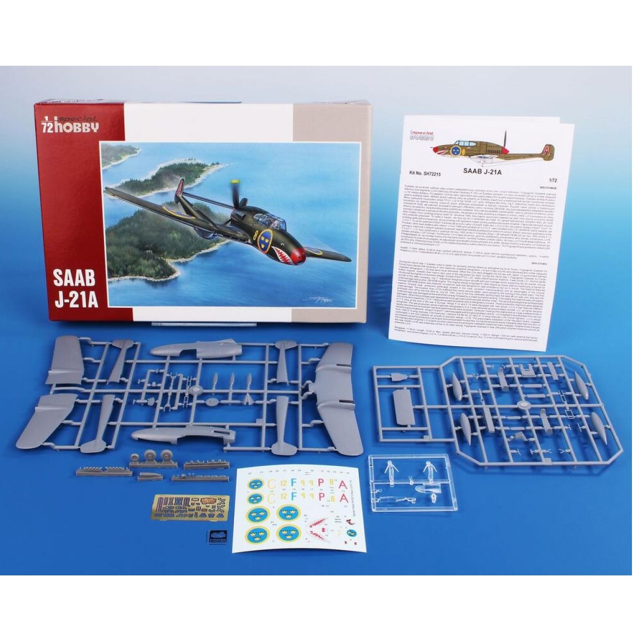 Alternative view of SAAB J-21A 1:72