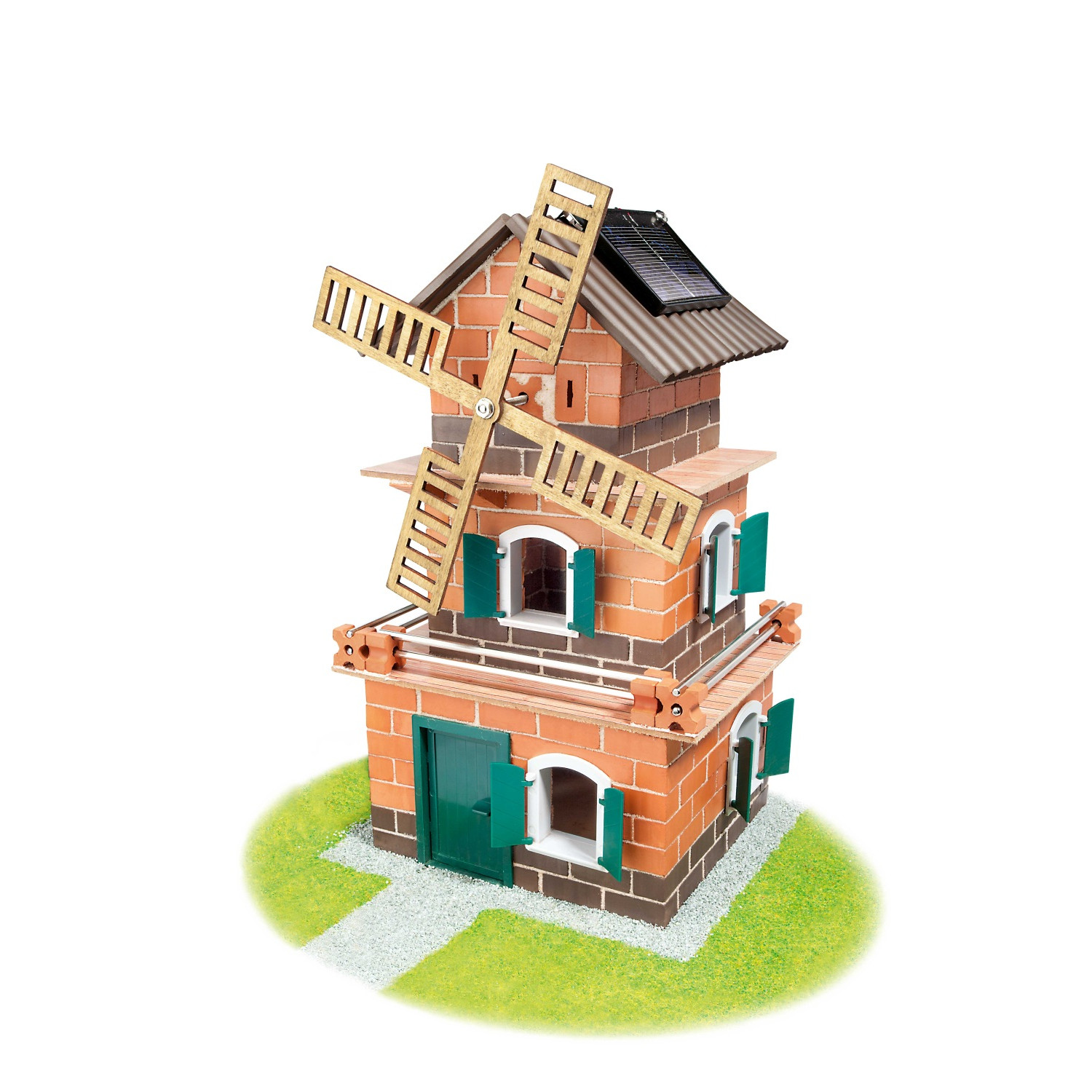 Alternative view of Tuulimylly aurinkokennolla