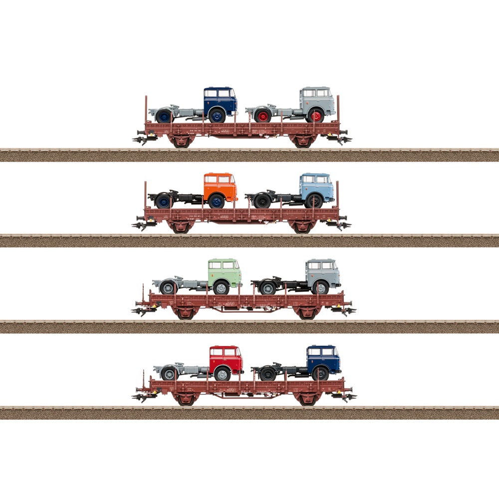 Freight Car Set for Vehicle Transport DR/GDR