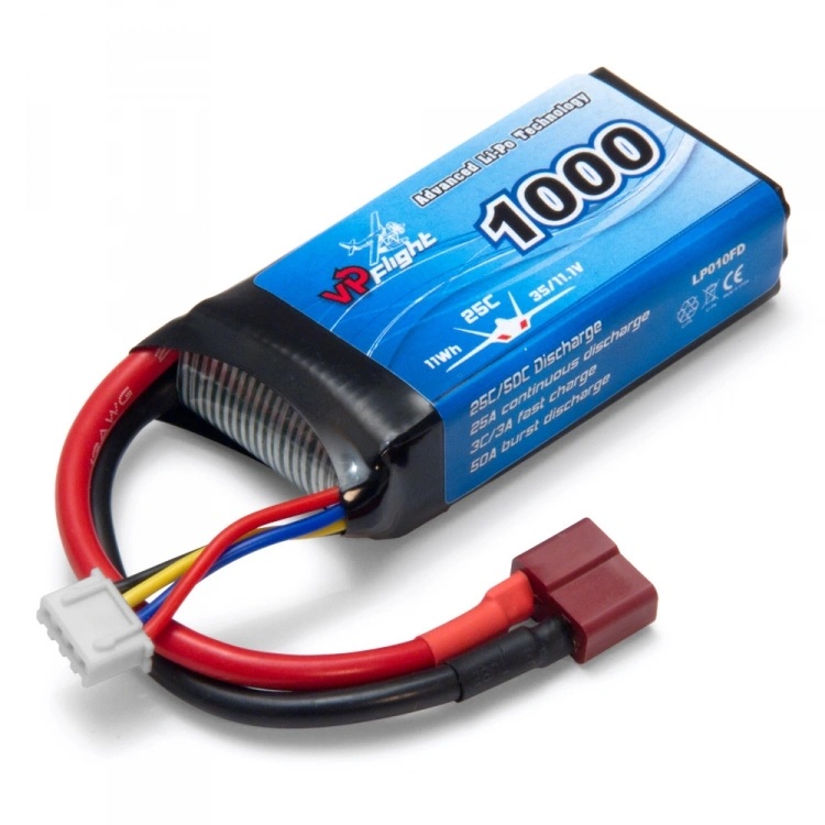 11.1V LiPo-akku 1000mAh 25C
