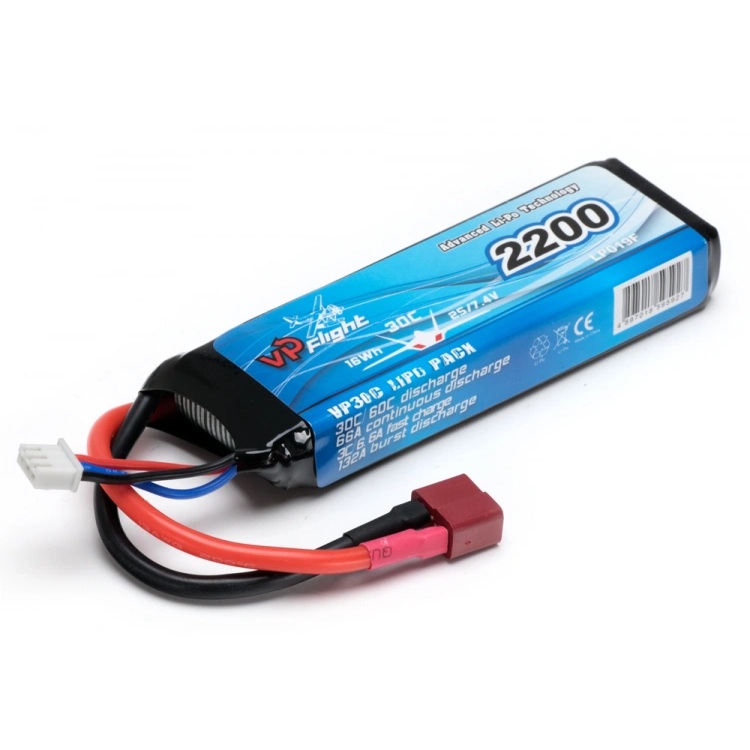 VP Flight 7.4V LiPo-akku 2200mAh 30C Deans