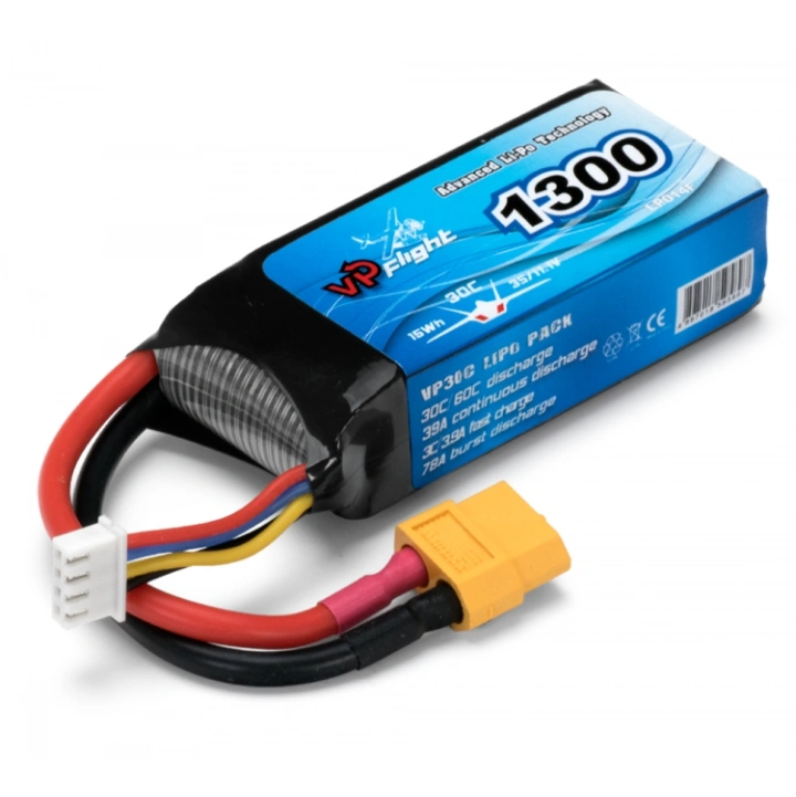 11.1V LiPo-akku 1300mAh 30C - VP Flight LP014FXT
