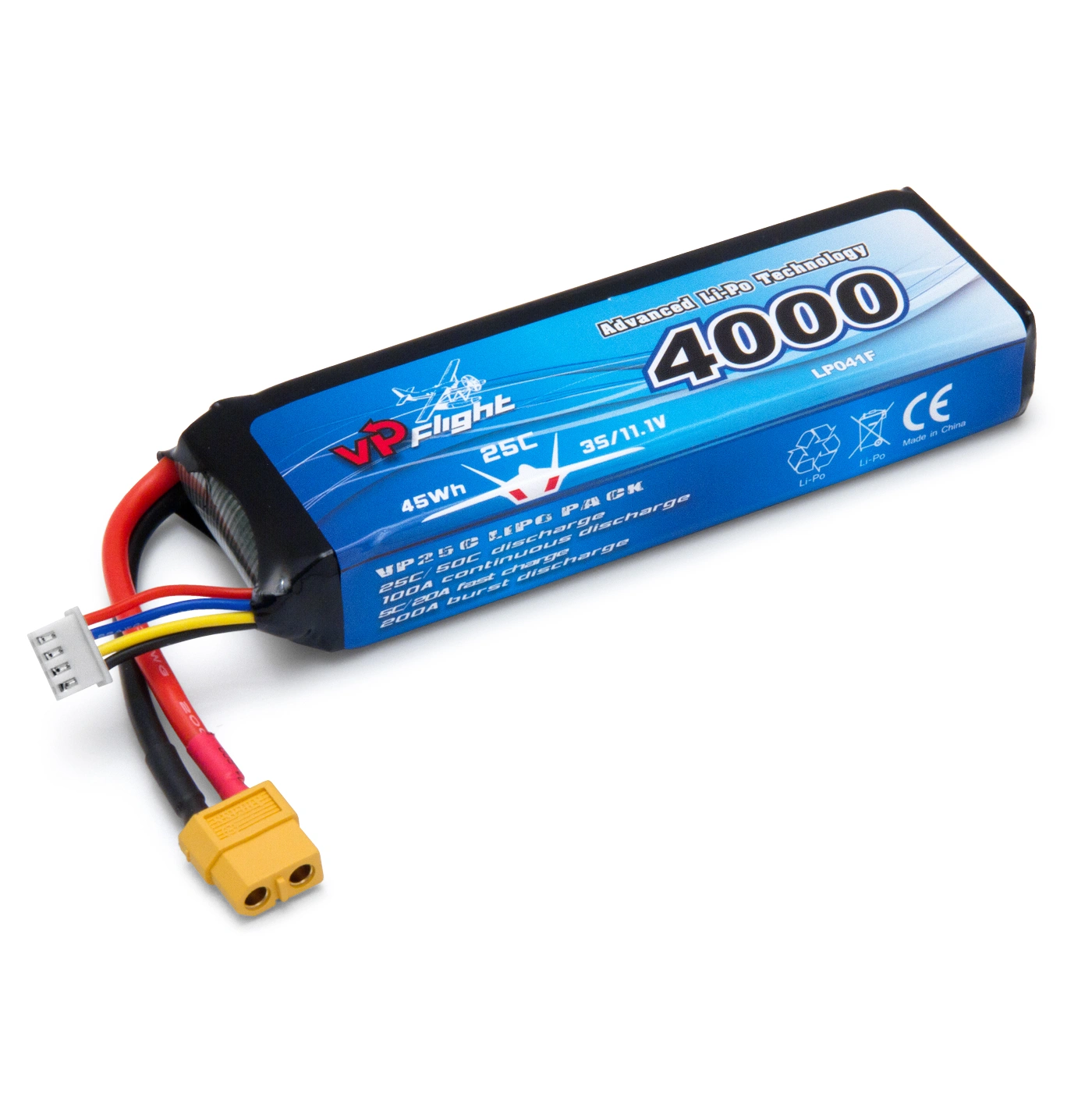 11.1V LiPo-akku 4000mAh 25C - VP Flight LP041FXT
