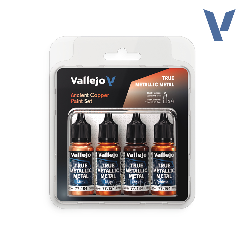 Vallejo True Metallic Metal - Ancient Copper Paint Set