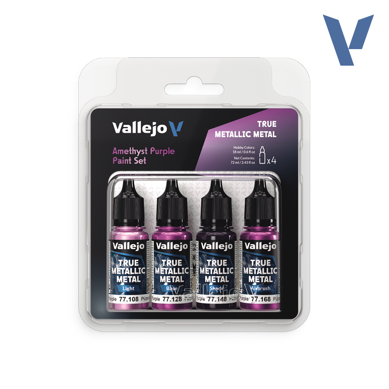 Vallejo True Metallic Metal - Amethyst Purple Paint Set