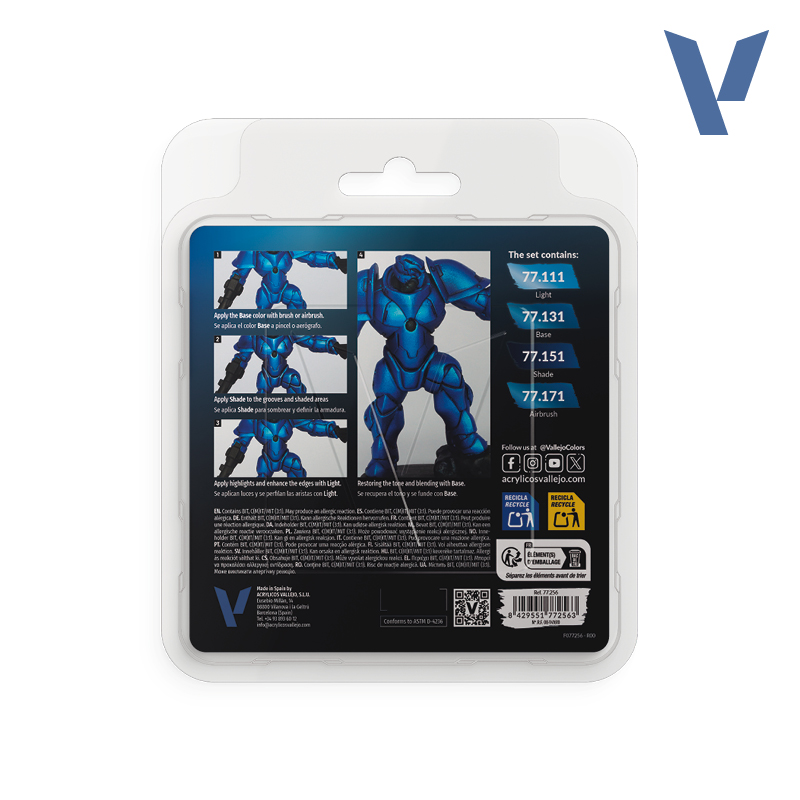 Alternative view of Vallejo True Metallic Metal - Sapphire Blue Paint Set