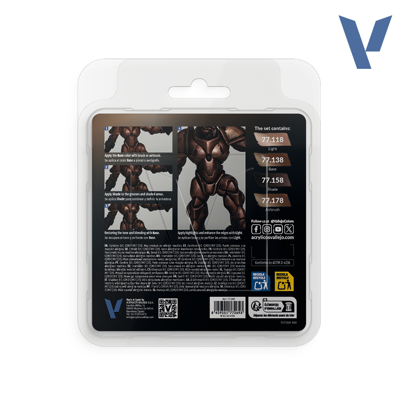 Alternative view of Vallejo True Metallic Metal - Rusty Metal Paint Set