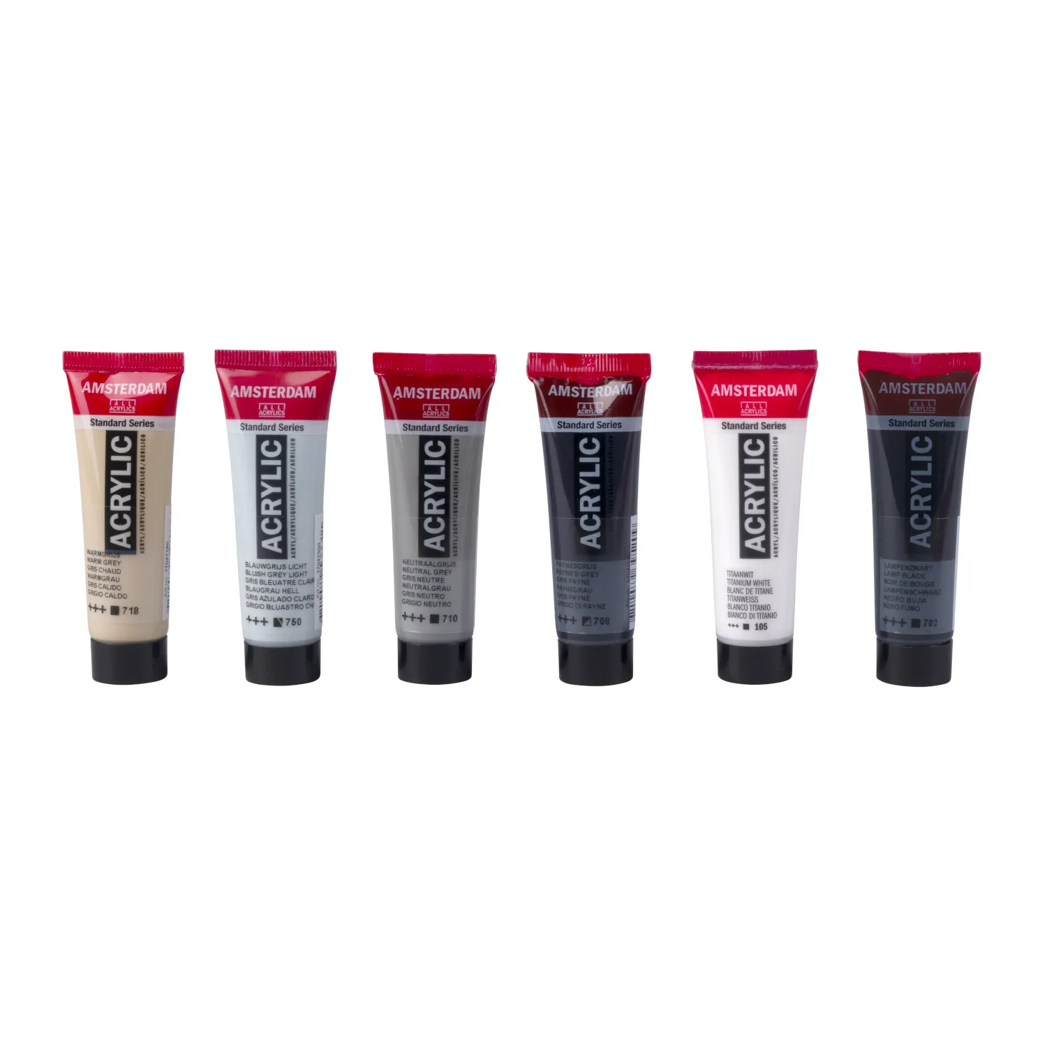 Alternative view of Amsterdam Acrylic lajitelma 6x20ml - Grey Mixing