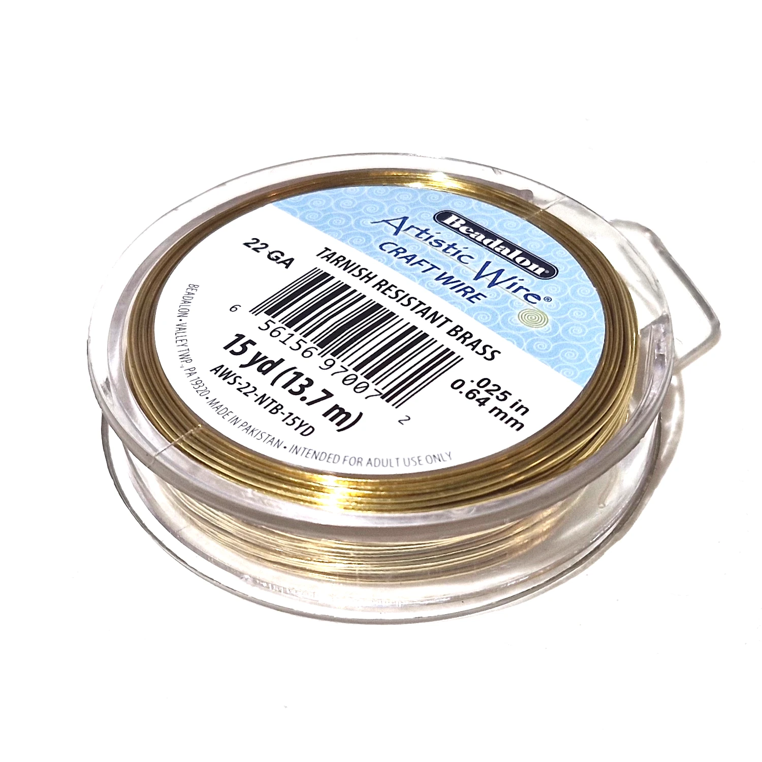 Beadalon Artistic Wire - Messinkilanka 0,64mm 13,7m tarnish resistant