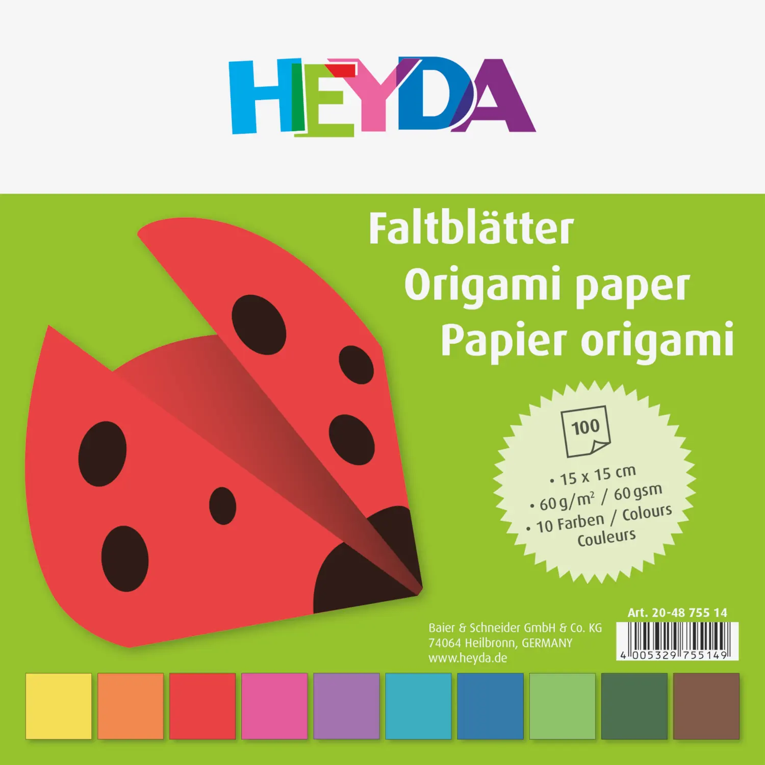 Origamipaperi 15x15cm 100kpl