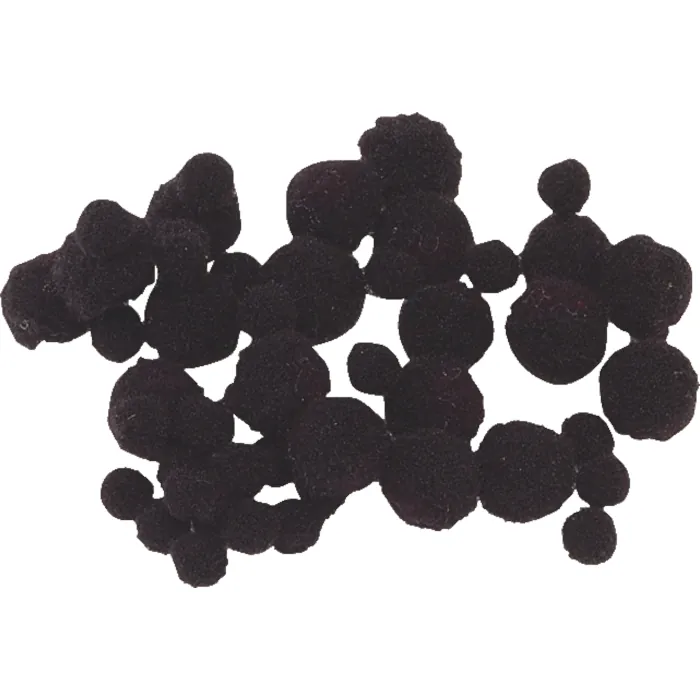 PomPom-pallot n.8-20mm 100kpl - Musta