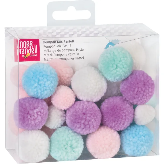 PomPom-lankapallot n.20-30mm 30kpl - Pastelit