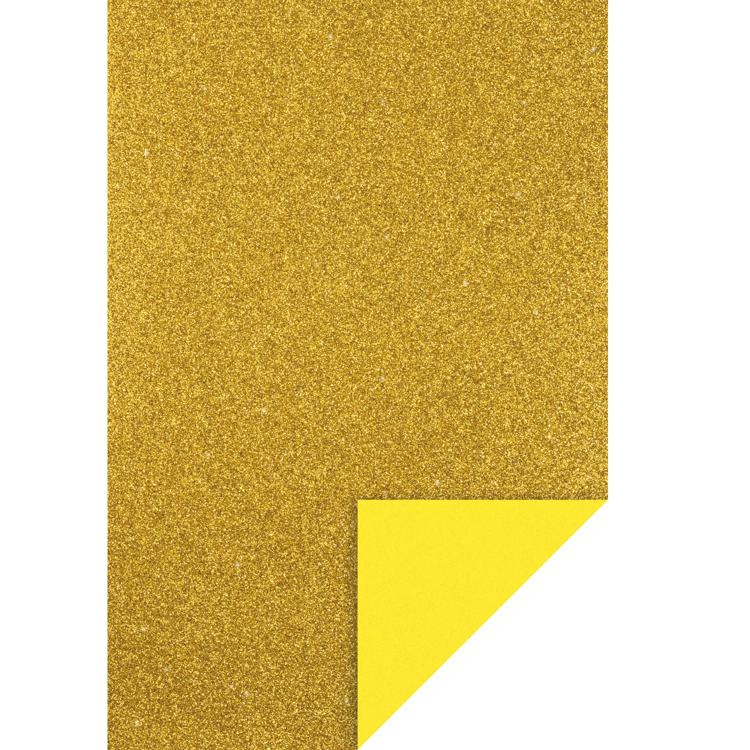 Glitter softis -levy (EVA Foam) 20x30cm - Keltainen