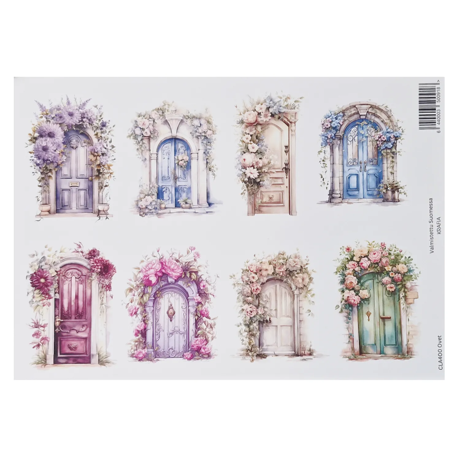 Kuvakartonki A4 1kpl - Ovet