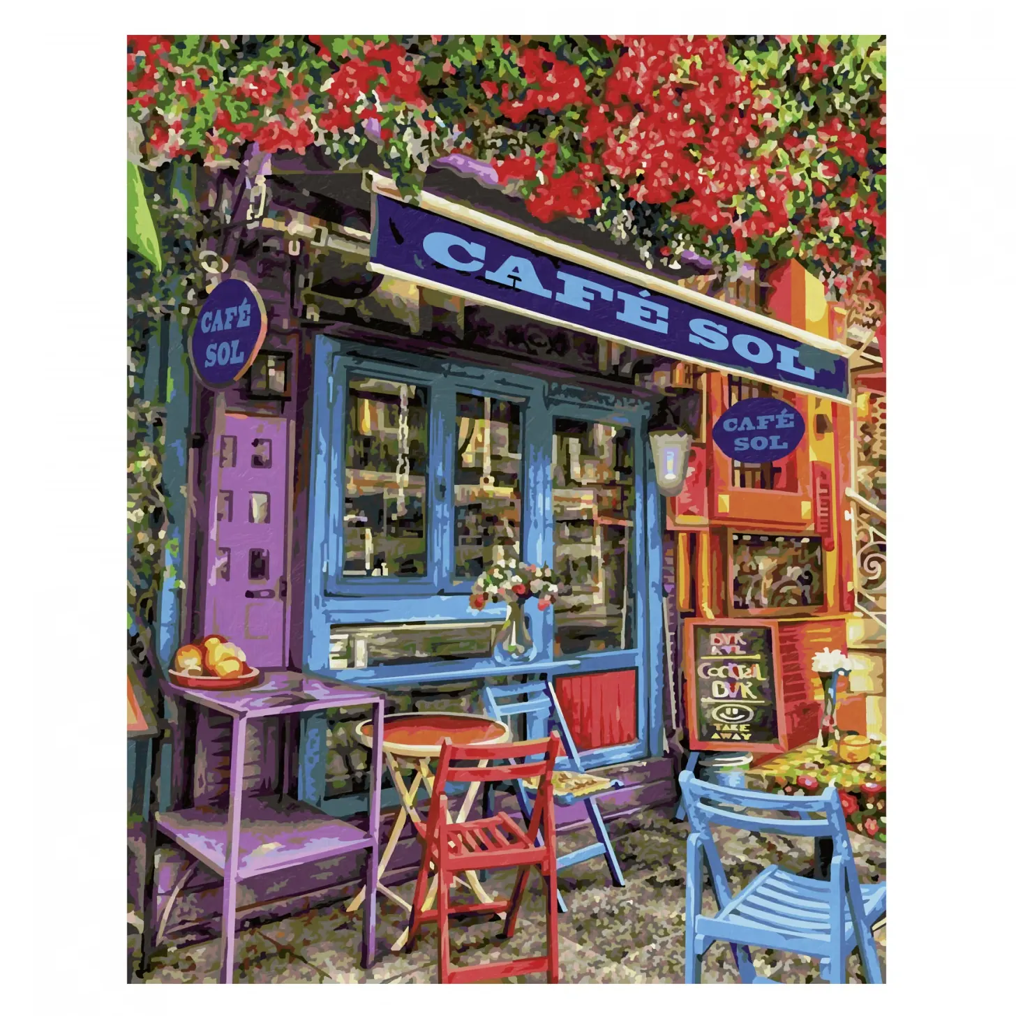 Numeromaalaus 40x50cm - Colourful Café