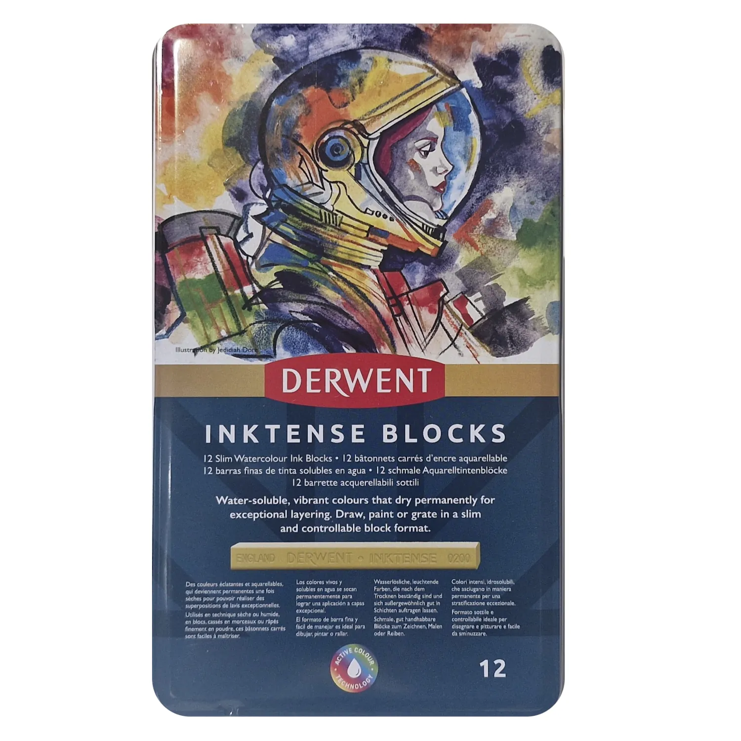 Alternative view of Derwent Inktense Blocks 12 sävyä