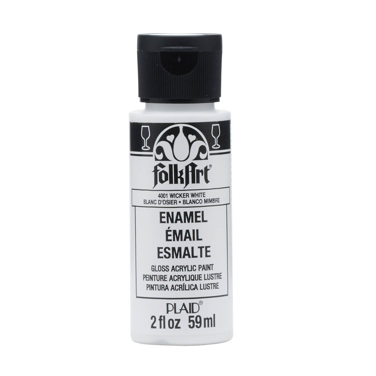 Folkart Enamels - Wicker White