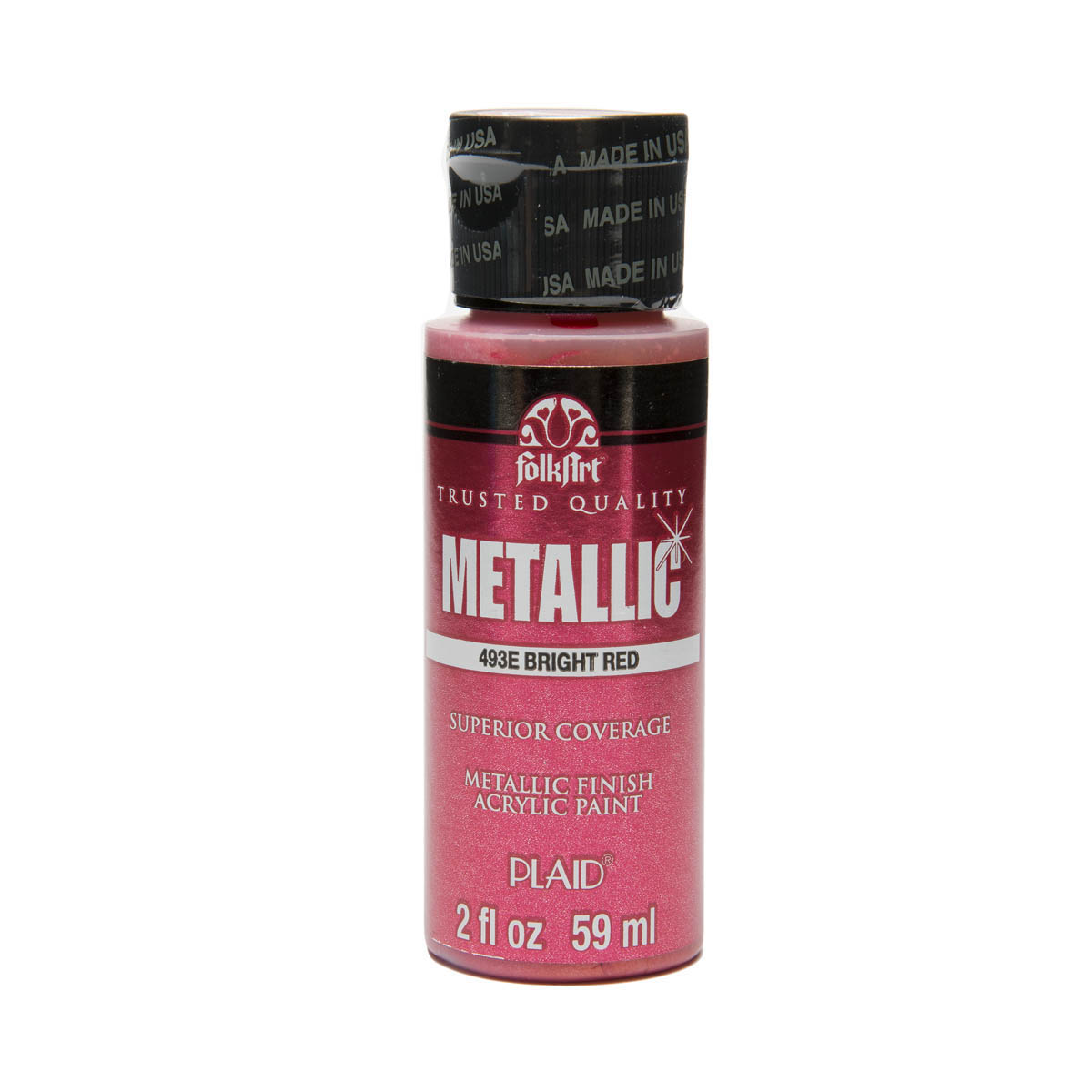 Alternative view of FolkArt Acrylic Metallic - 493 Bright Red