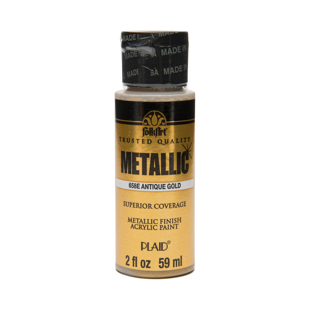 Alternative view of FolkArt Acrylic Metallic - 658 Antique Gold