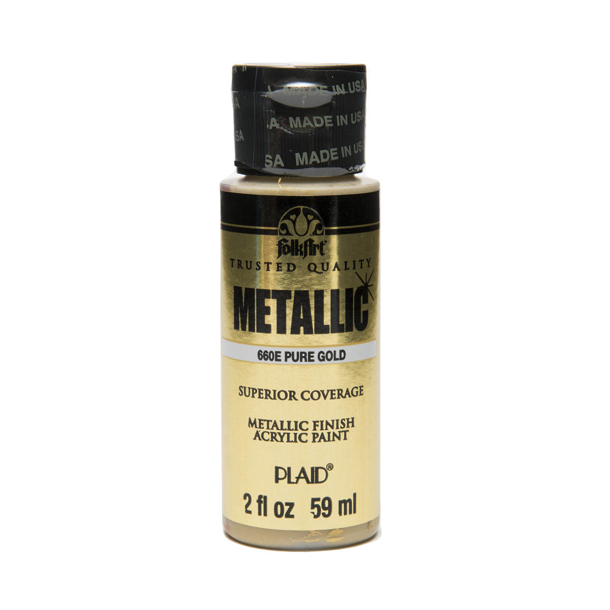 Alternative view of FolkArt Acrylic Metallic - 660 Pure gold