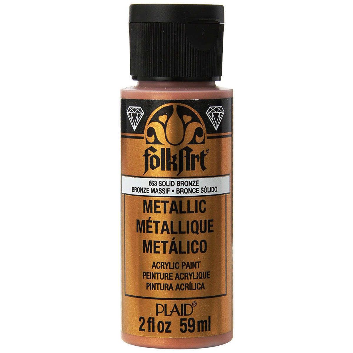 Alternative view of FolkArt Acrylic Metallic - 663 Solid Bronze