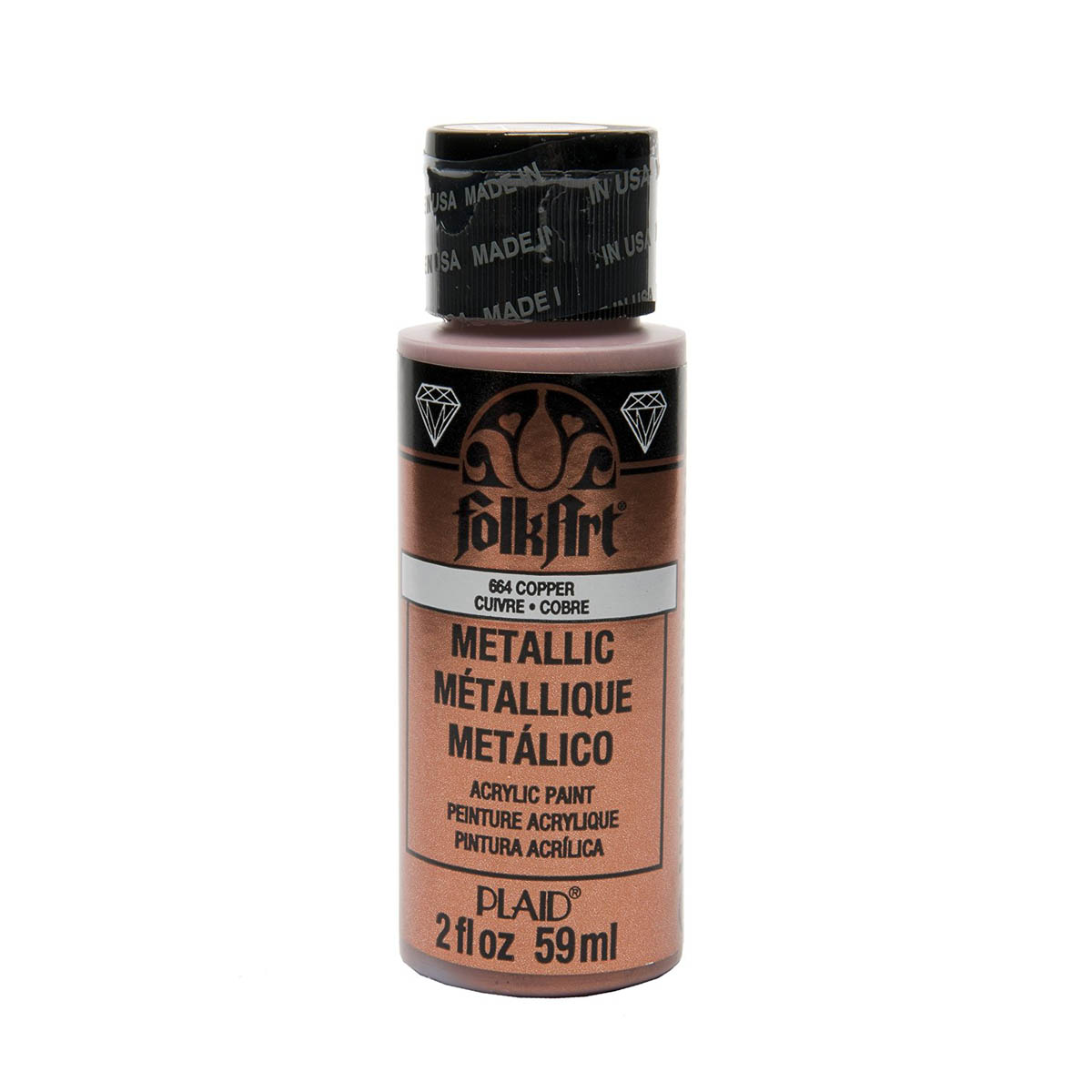 Alternative view of FolkArt Acrylic Metallic - 664 Copper